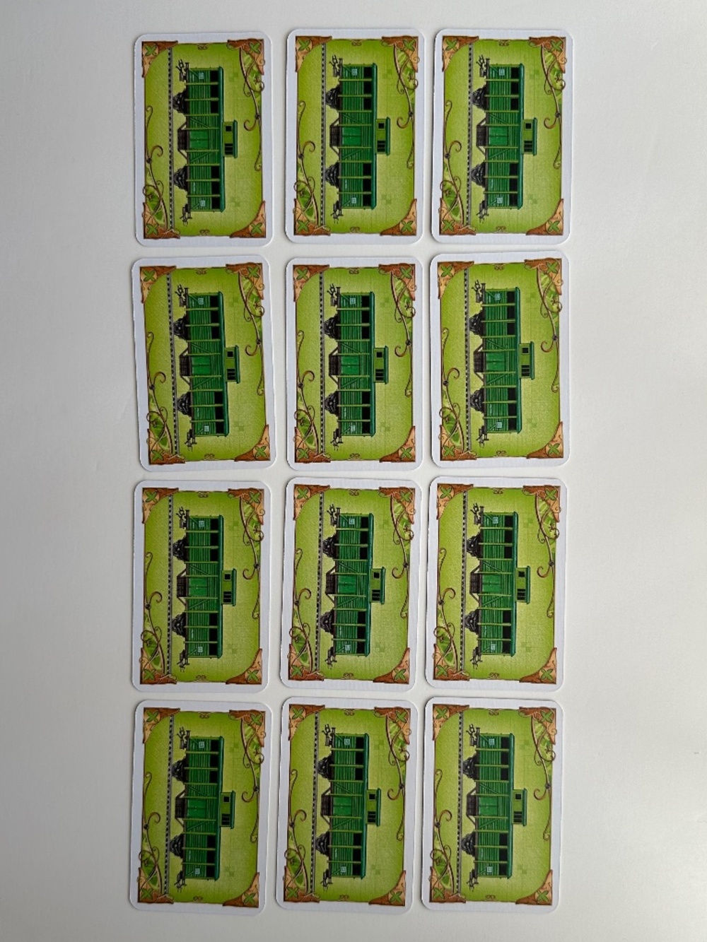 Ticket to Ride Europe Replacement Train Car Cards - Green